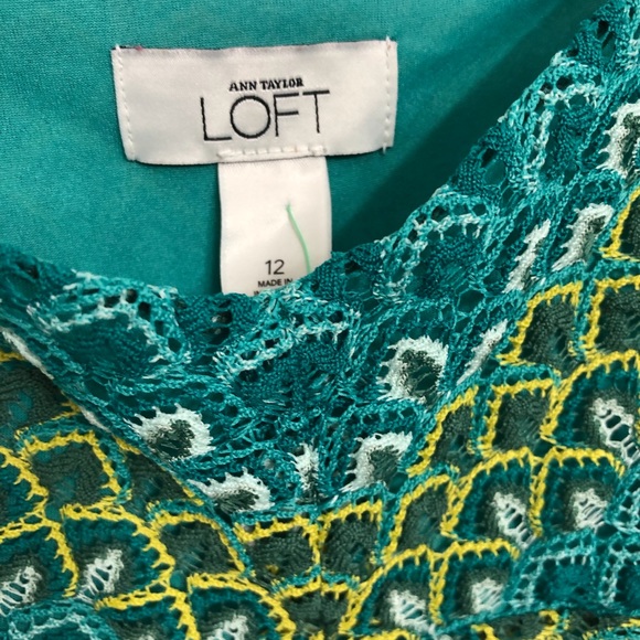 NWT Ann Taylor Loft Lined Crochet Sun Dress - Picture 2 of 7